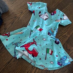 Disney Kids Dress - Blue with Red and White Accents
